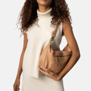 Schultertasche Naomi small - Taupe