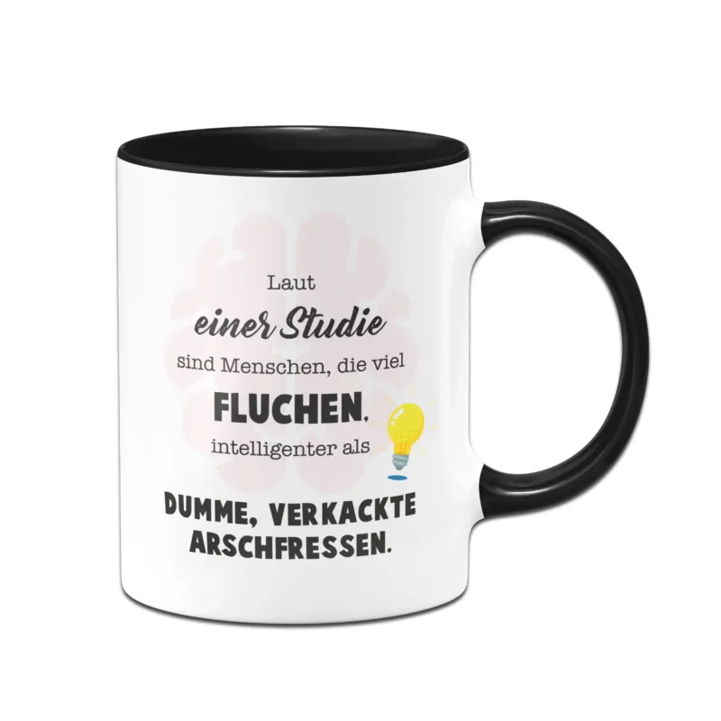 Bild: Tasse - Laut einer Studie sind Menschen, die viel fluchen, intelligenter..