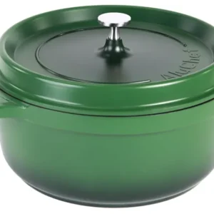 Aluminiumguss Cocotte Schmorkochtopf rund 28 cm grün - CPGASTRO