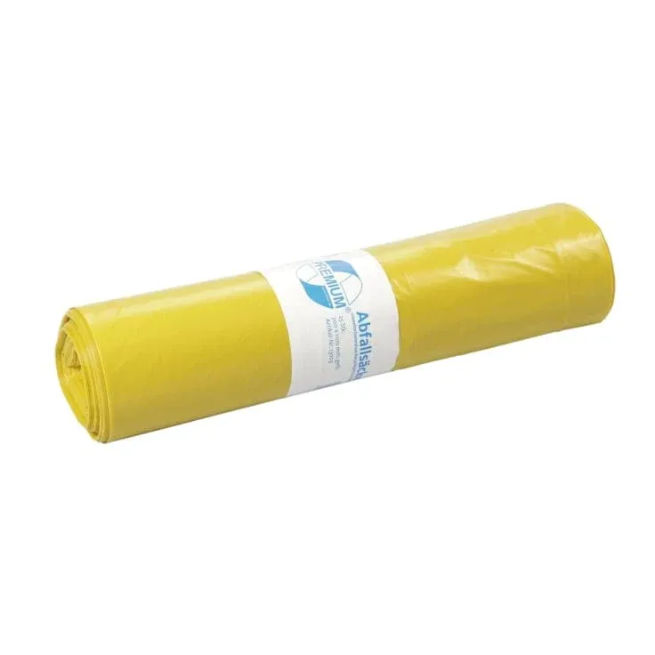 DEISS PREMIUM Abfallsack 120 Liter gelb, ca. 1770 g/Rolle, T100 1 Karton = 10 Rollen á 250 Saecke