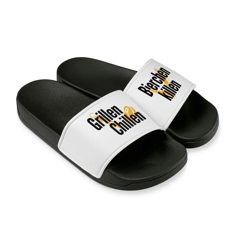 Bild: Badeschuhe - Grillen chillen Bierchen killen.