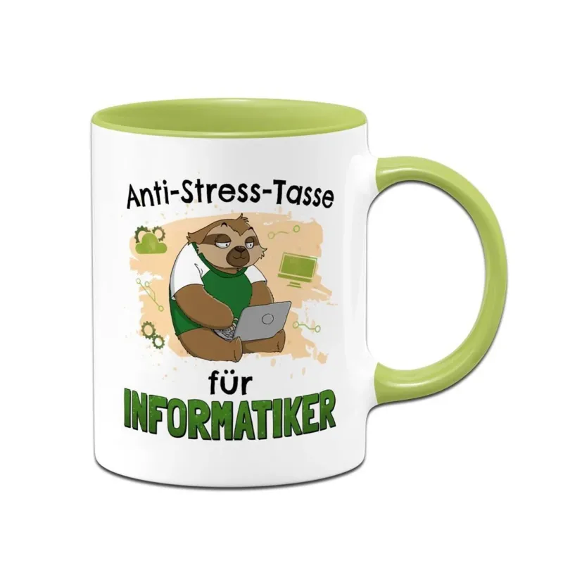 Bild: Tasse - Anti-Stress-Tasse für Informatiker - Ratzfatz das Faultier.