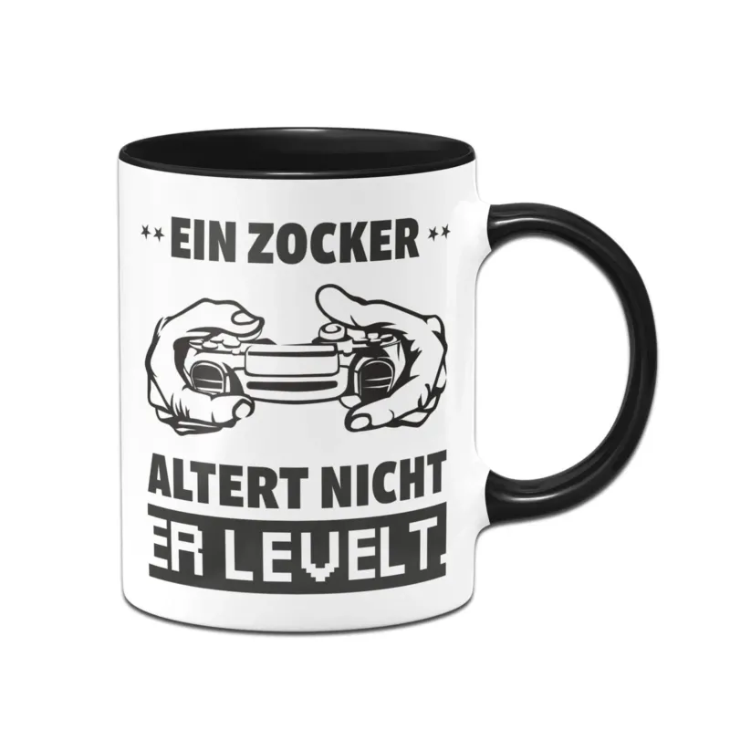 Bild: Tasse - Ein Zocker altert nicht er levelt. - V2.