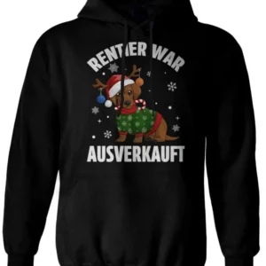 Bild: Hoodie - Rentier war ausverkauft (Weihnachts-Dackel).