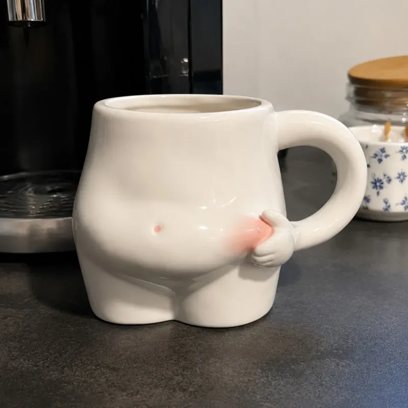 Big Belly Fat Ceramic Coffee Mug
