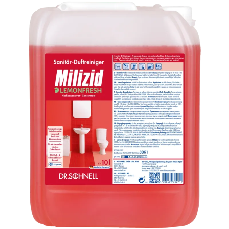 Dr. Schnell Milizid Lemonfresh bakterizider Sanitärreiniger 10 Liter Kanister