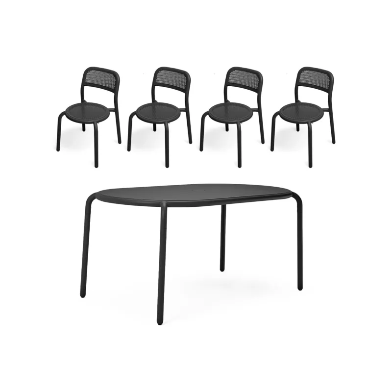 Toni Tavolo Table Set with Four Chairs