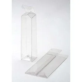 Plastic Gift Boxes 1.6x1.6x10.8cm Crystal Clear