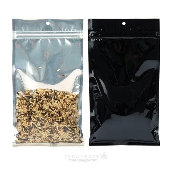 Grip Seal Bags Transparent/Black 12.7x20.8cm