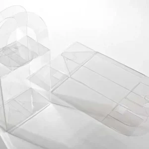 Plastic Gift Boxes with Handle 10.2x5.7x11.7cm Crystal Clear