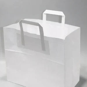 Paper Carrier Bags 18x8x22cm White Kraft 70 g/qm