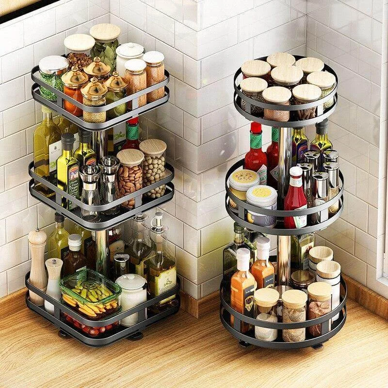360 Rotating Kitchen Spice Storage Rack - Image 0