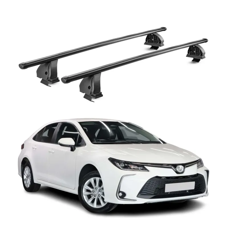 Stahl Dachträger für Toyota Corolla mk12 Schrägheck Kombi 2019-2026 2tlg Schwarz