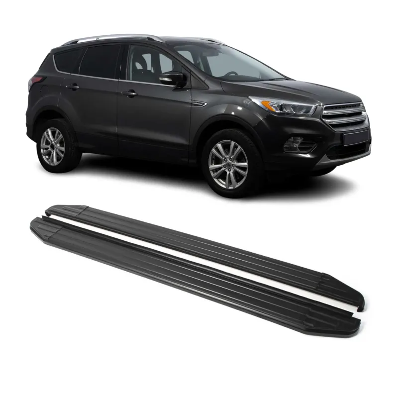 Trittbretter Seitenschweller für Ford Kuga II 2012-2019 Aluminium Schwarz ABE 2x