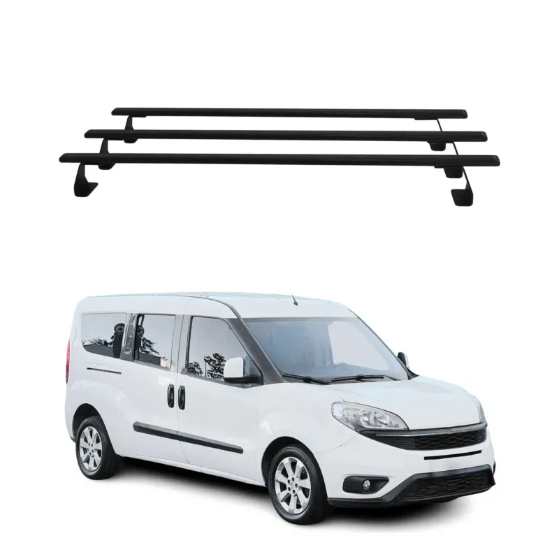 Dachträger Grundtäger für Fiat Doblo 2010-2021 75kg Stahl Schwarz 3 tlg