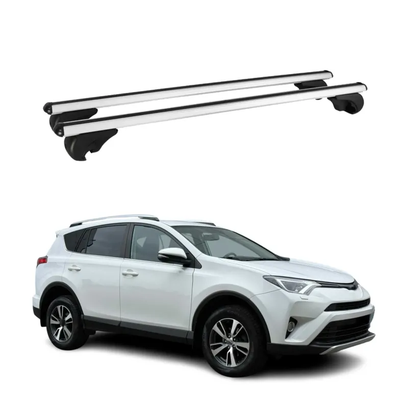 Dachträger Grundtäger für Toyota RAV4 XA40 2015-2018 75kg Alu Silber 2 tlg