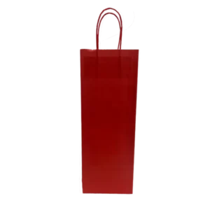 Carrier Bags for Bottles Red 14x8x39cm Kraft 110 g/m