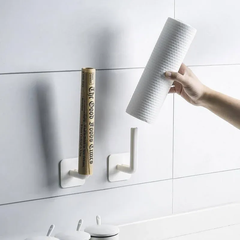 2pcs Multifunctional Smart Paper Holder Hooks - Image 0