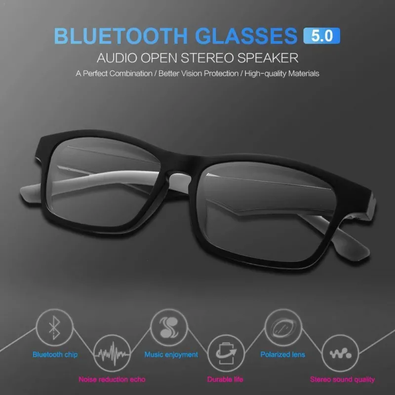 Smart Bluetooth Built-in Speaker Headset Glasses - Image 0