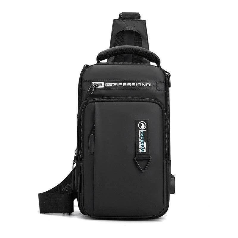 Waterproof USB Cross Body Shoulder Bag - Image 0