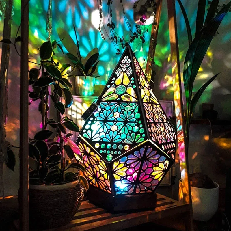 Wooden Hollow LED Atmosphere Night Lamp Projector - Image 0