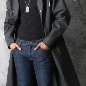 Hooded Elegant Thick Unisex Raincoat - Image 0