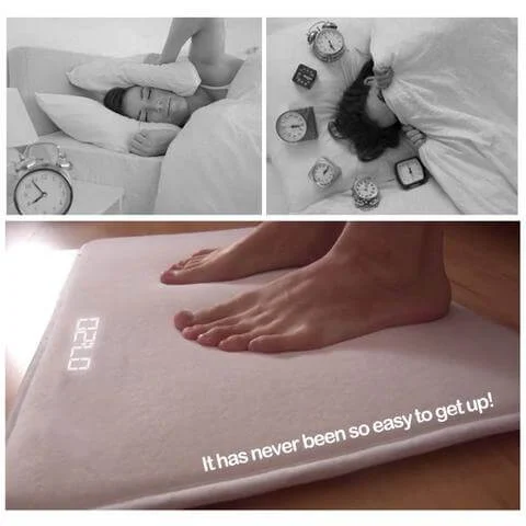 Pressure Sensitive Step on Rug Carpet Alarm Clock - Image 0