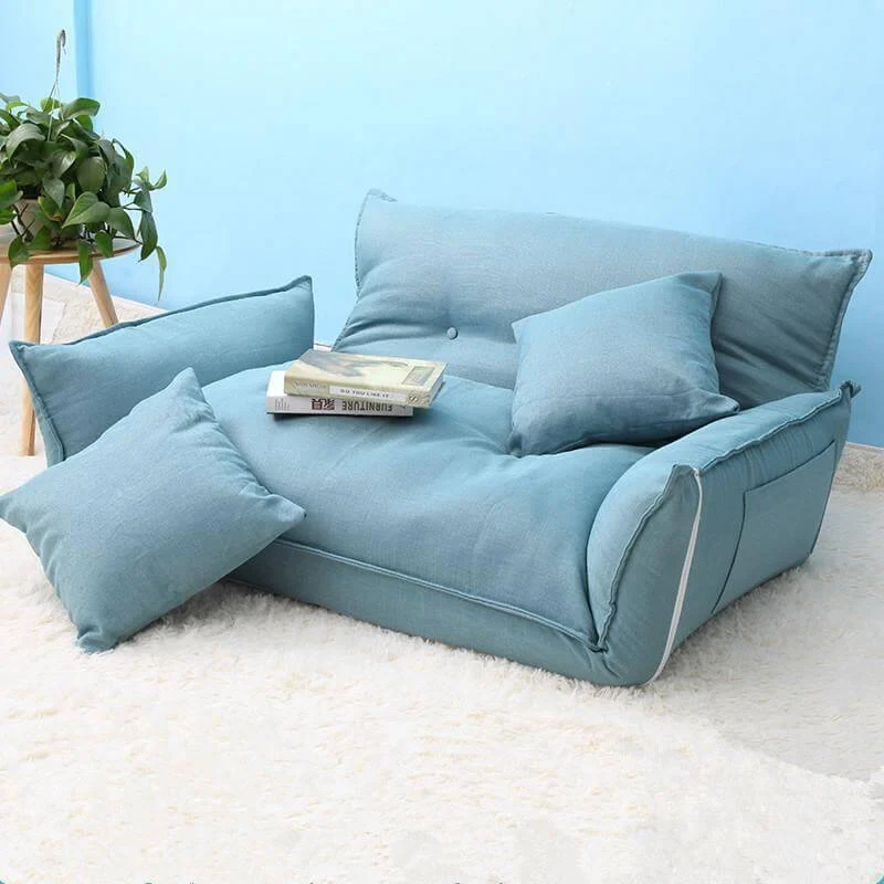 Sleeper Modern Legless Sofa with 2 Pillows - Image 0