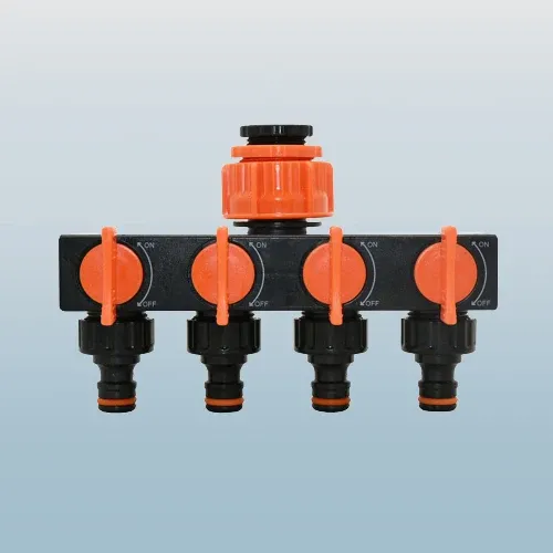 4-Way Garden Tap Water Splitter - Image 0