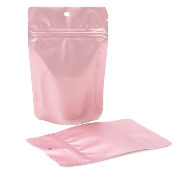 Stand Up Pouches Pink with Hang hole 10.2x6x15.2cm