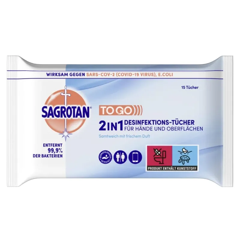 SAGROTAN 2in1 Desinfektionstücher