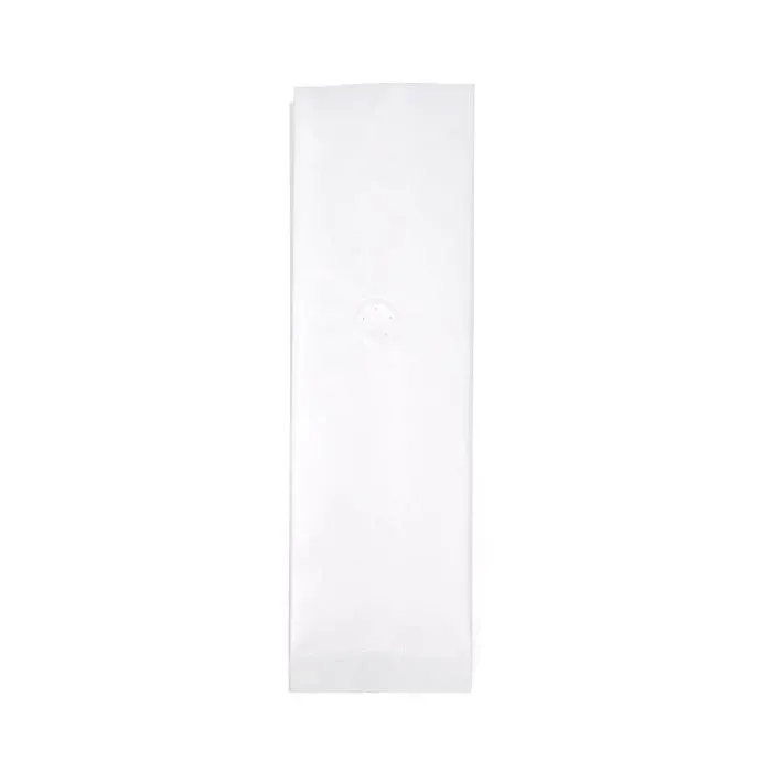 Coffee Pouches Matt White with Valve 8x6x26 cm 285 grams