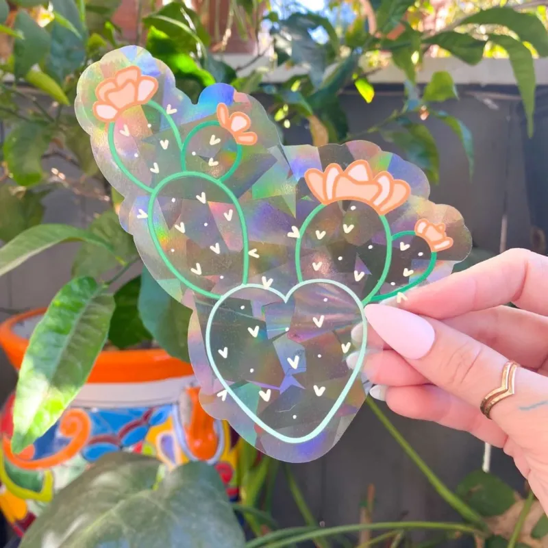 Suncatcher-Aufkleber 'Kaktus' Regenbogenmacher