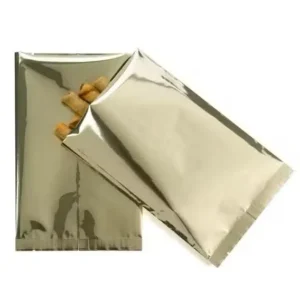 Plastic Bags Gold 10.2x15.2cm Metallised and Sealable