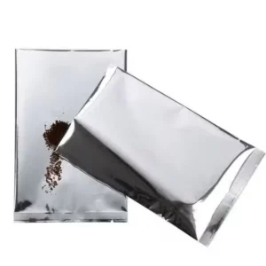 Plastic Bags Silver 10.2x15.2cm Metallised and Sealable