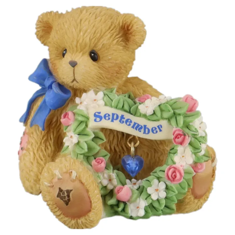 Teddy 111891 "September" Sparkling Hearts September Mini Figurine Enesco Cherished Teddies mit OVP
