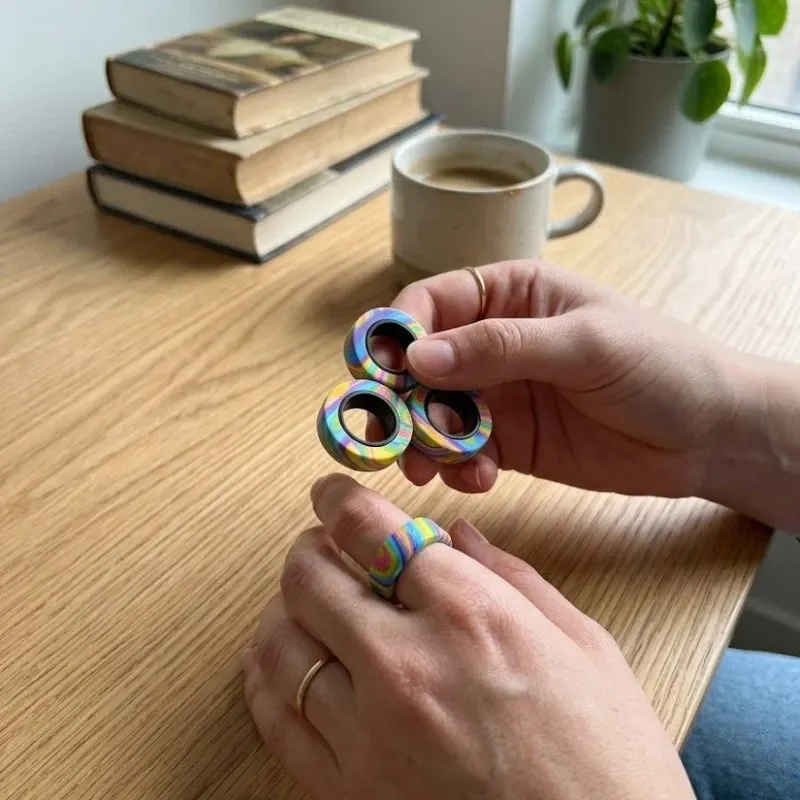 Spin Loop Magnetic Fidget Spinner Ring - Image 0