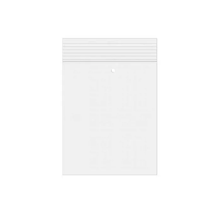 Grip Seal Bags with Vent-hole 10x12.5cm Crystal Clear PP 50 micron