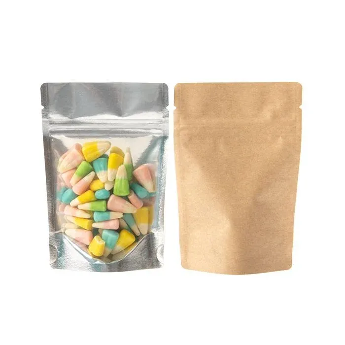 Stand Up Pouches Transparent/Kraft 10x6x15cm | 57 grams
